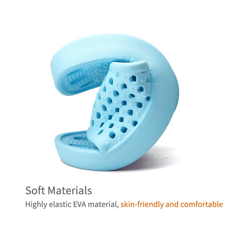 Xomiboe Shower Shoes Men Women Non Slip Bathroom House Slippers College Dorm Room Essentials for Girls Kids Shower Sandals Swimming Water Shoe (Light Blue,EU38-39) - Image 3